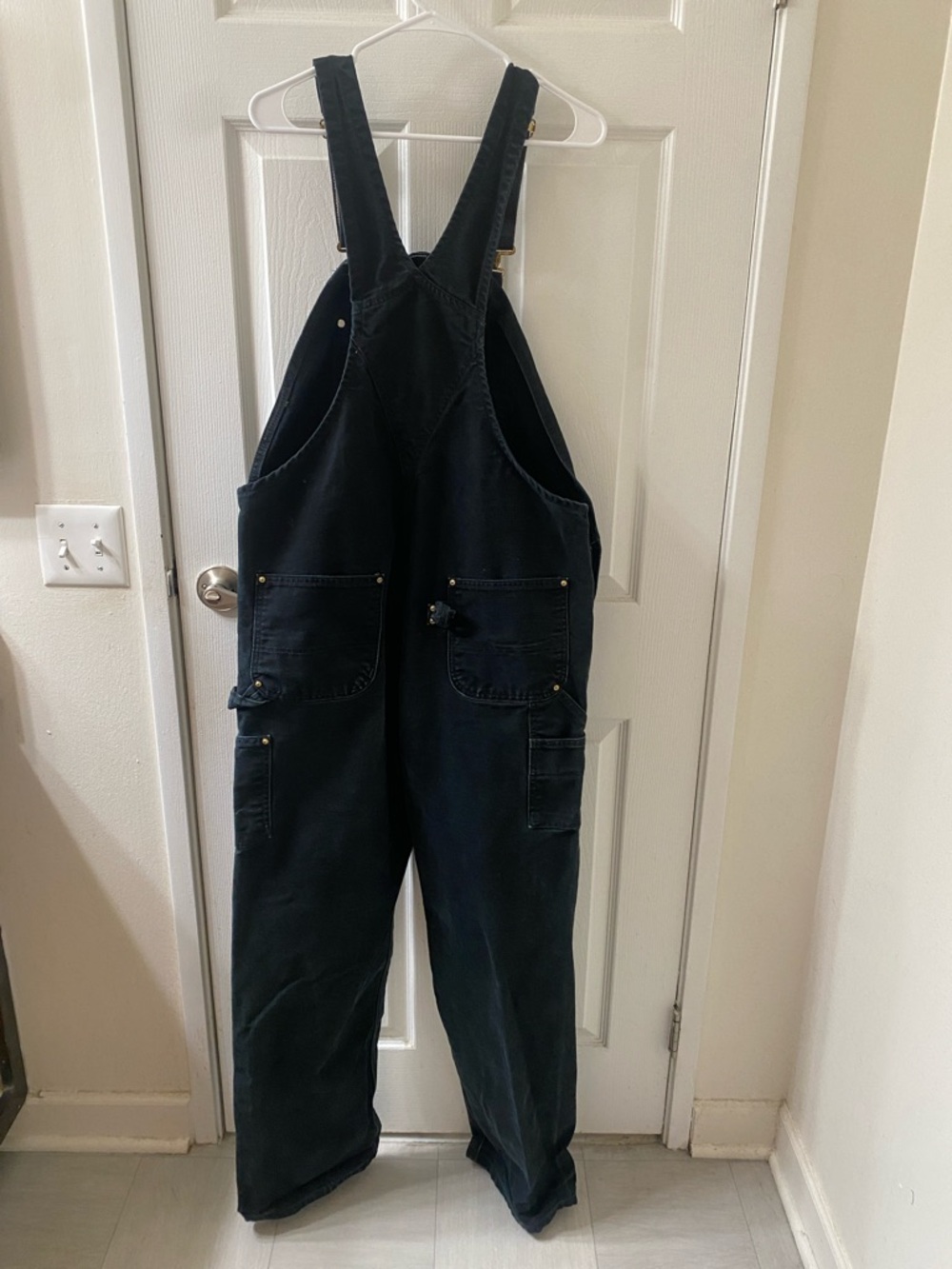Carhartt Men’s Black Duck Bib Workwear Overalls - Picture 4 of 4